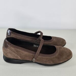 Aetrex Caroline Women’s Brown Suede Mary Jane Flats Size 10 Medium